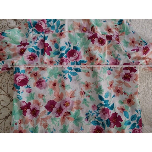 Bonworth Womens Floral Print Button Down Blouse Top Size Small - Picture 11 of 11